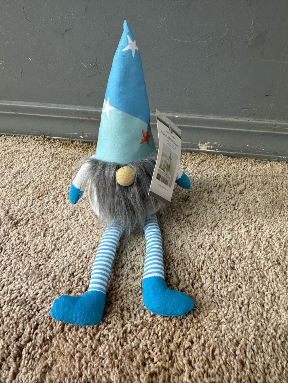 Blue Star Gnome Plush Doll